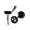 2 Black Car Number Plate Screw