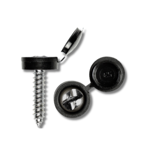 2 Black Car Number Plate Screw