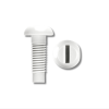 2 White Car Number Plate Nuts x Bolts