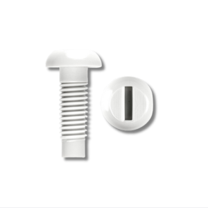 2 White Car Number Plate Nuts x Bolts