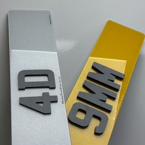 Triple 4D Lazer Cut Number Plate