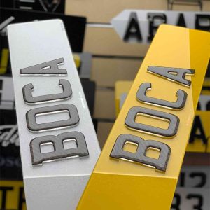 4D Dark Carbon x Clear Krystal Number Plate