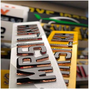 4D GEL x DOUBLE ROSE GOLD Number Plate