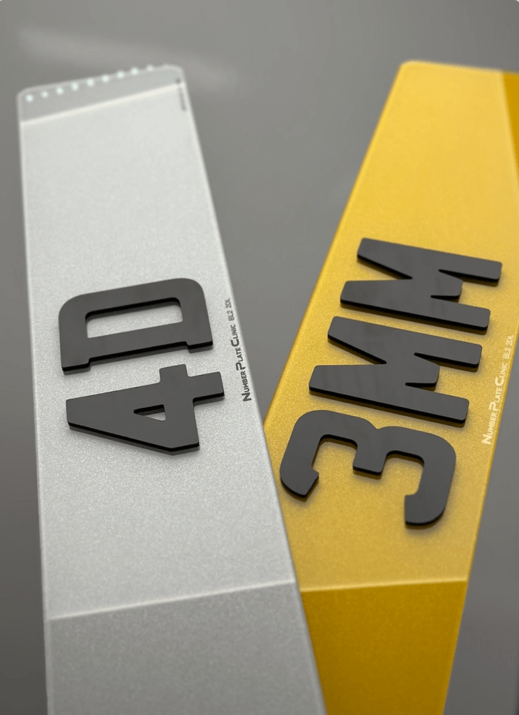 4D Laser Cut 3mm Number Plate