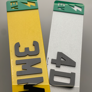 4D Laser Cut EV Number Plate