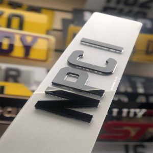 4D Mirror Silver Number Plate