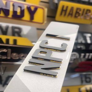 4D Royal Gold Laser Cut Number Plate