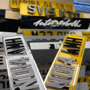 4D Silver with Matching Border Number Plate