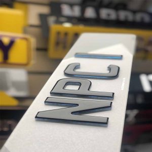 4D Topaz Gel Number Plate