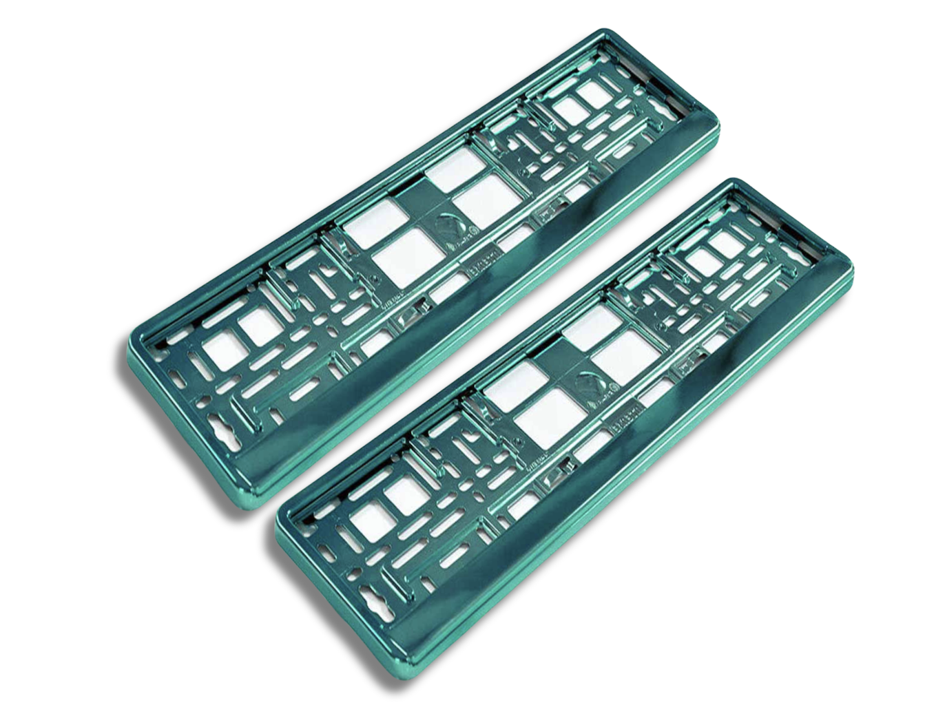 CHROME GREEN SET NUMBER PLATE HOLDER