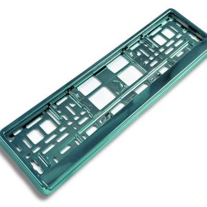 CHROME GREEN SINGLE NUMBER PLATE HOLDER
