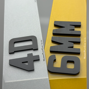 Double 4D Laser Cut Number Plate