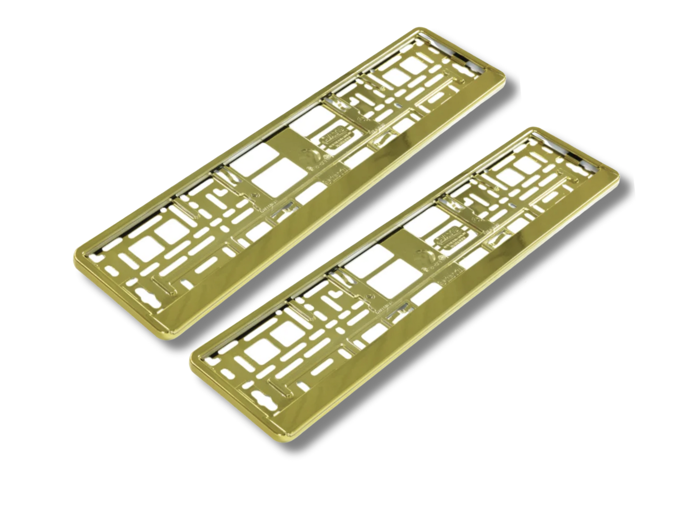 GOLD CHROME SET NUMBER PLATE HOLDER