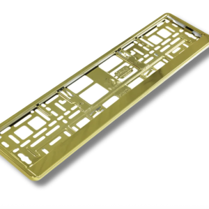 GOLD CHROME SINGLE NUMBER PLATE HOLDER