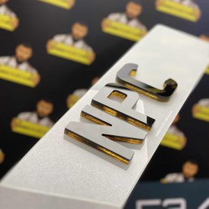 4D Double Royal Gold Number Plate