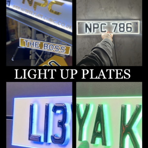 LED Light up Number Plates