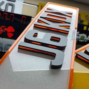 Orange Oreo With Orange Border Number Plate