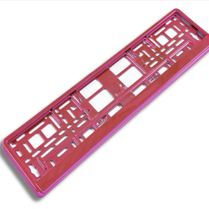 PINK CHROME SINGLE NUMBER PLATE HOLDER