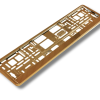 ROSE GOLD CHROME SINGLE NUMBER PLATE HOLDER