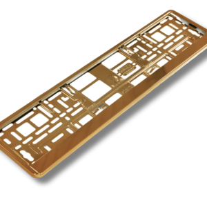 ROSE GOLD CHROME SINGLE NUMBER PLATE HOLDER