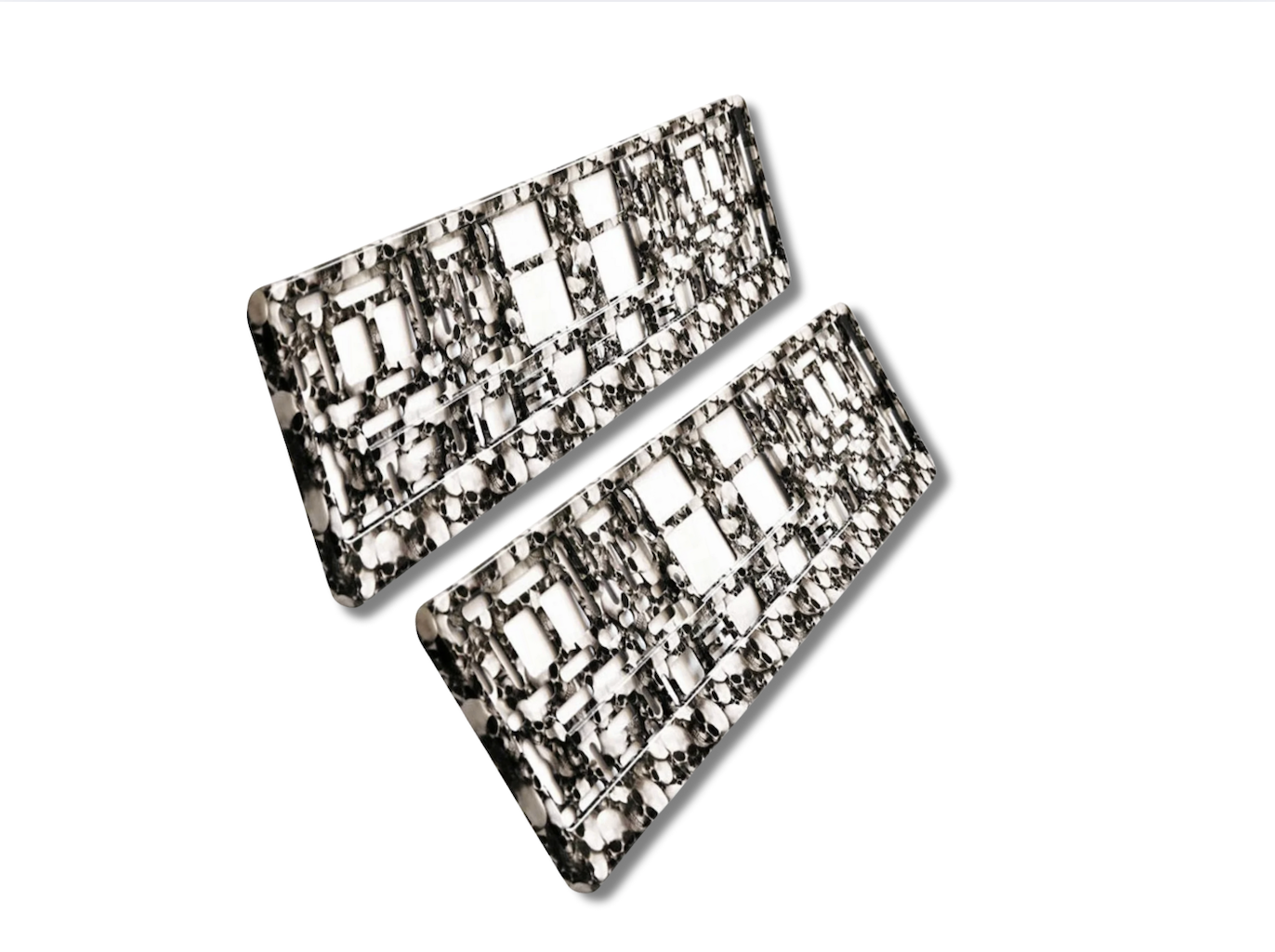 SKULL EFFECT SET NUMBER PLATE HOLDER