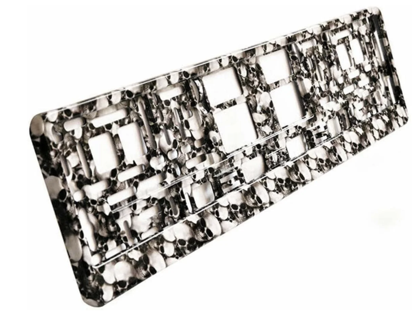 SKULL EFFECT SINGLE NUMBER PLATE HOLDER