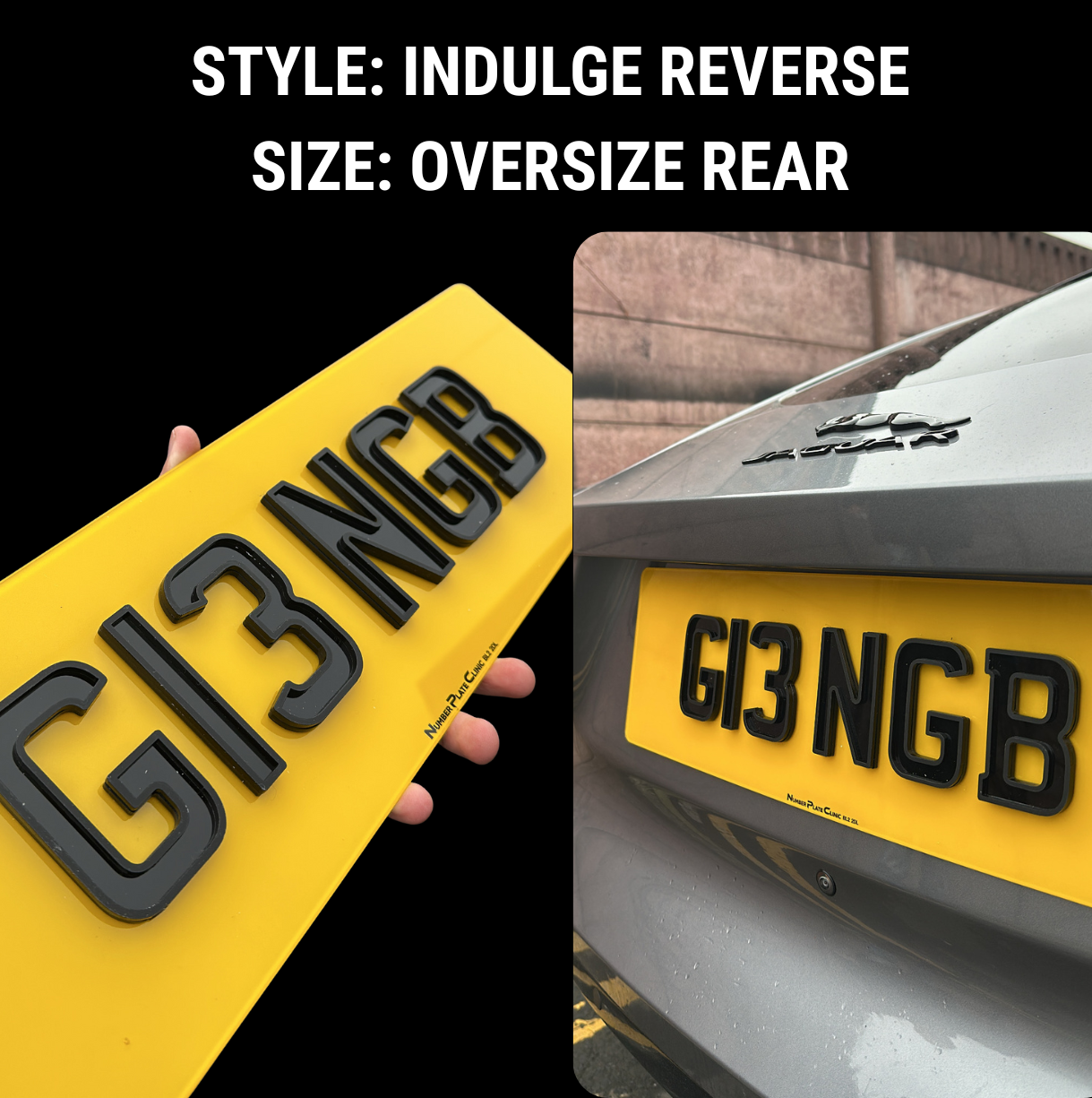 Jaguar rear number plates g13