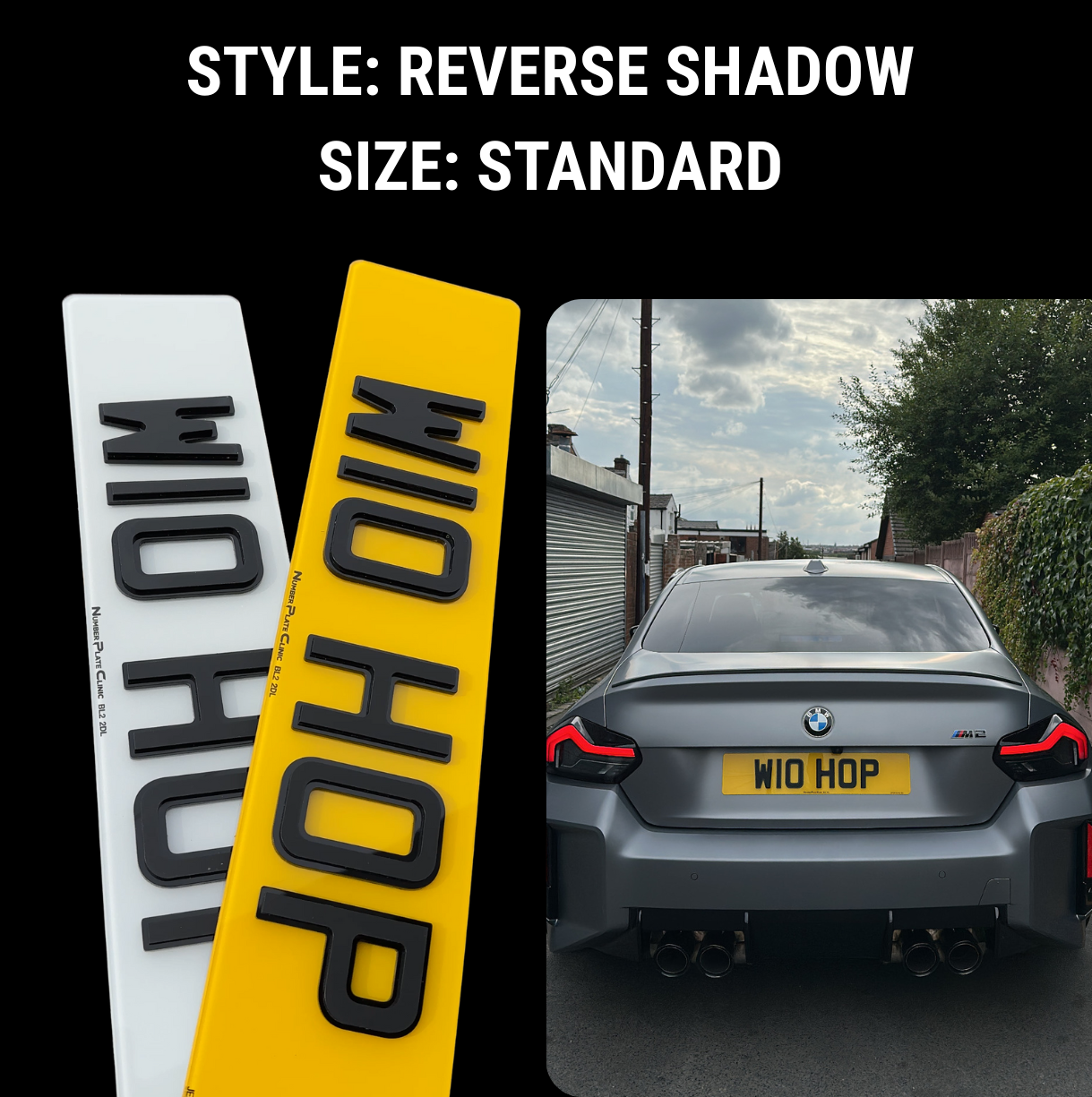bmw m2 standard set shadow plates