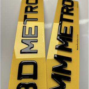Metro Font Number Plates