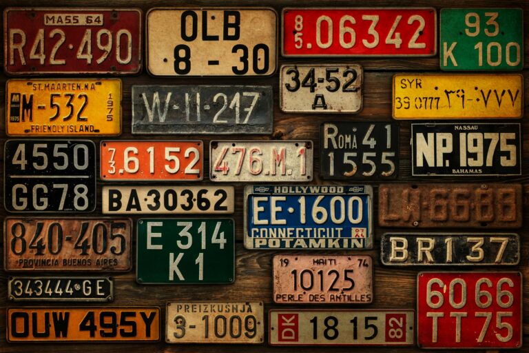 old number plates